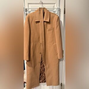 Tan wool high quality Falcone overcoat